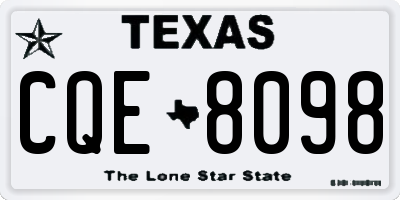 TX license plate CQE8098