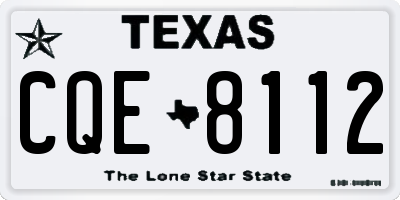 TX license plate CQE8112