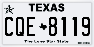 TX license plate CQE8119