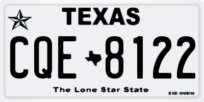 TX license plate CQE8122