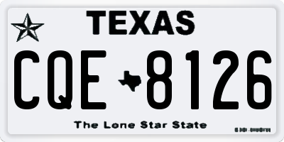 TX license plate CQE8126
