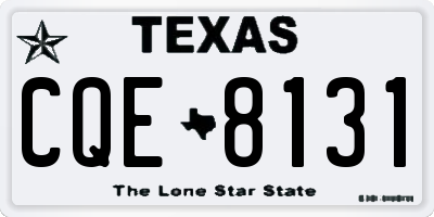 TX license plate CQE8131