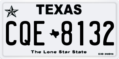 TX license plate CQE8132
