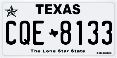 TX license plate CQE8133