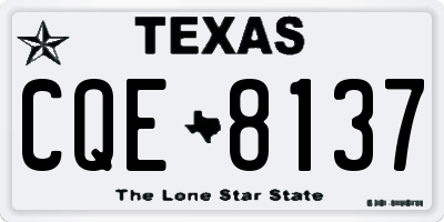 TX license plate CQE8137