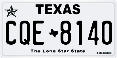 TX license plate CQE8140