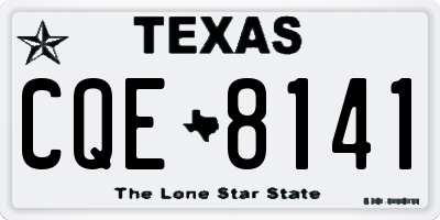 TX license plate CQE8141