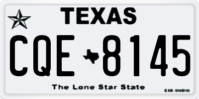 TX license plate CQE8145