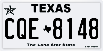 TX license plate CQE8148