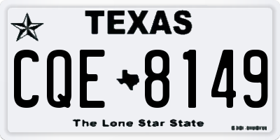 TX license plate CQE8149