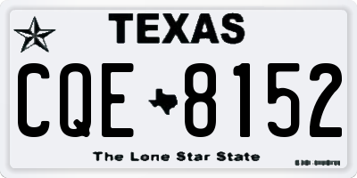TX license plate CQE8152