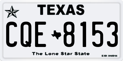 TX license plate CQE8153
