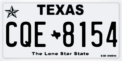 TX license plate CQE8154