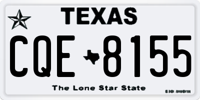 TX license plate CQE8155