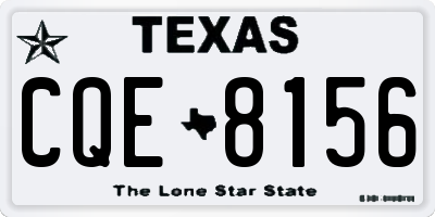 TX license plate CQE8156
