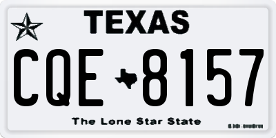 TX license plate CQE8157