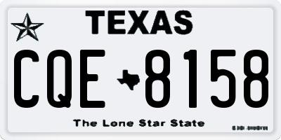 TX license plate CQE8158