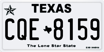 TX license plate CQE8159