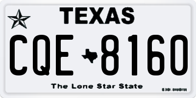 TX license plate CQE8160
