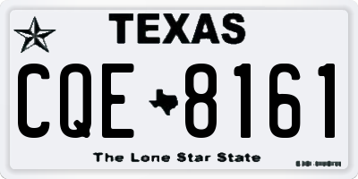 TX license plate CQE8161