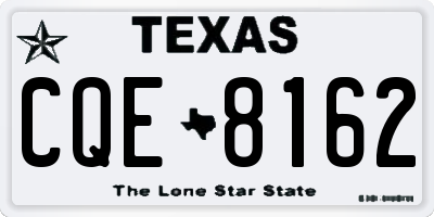 TX license plate CQE8162