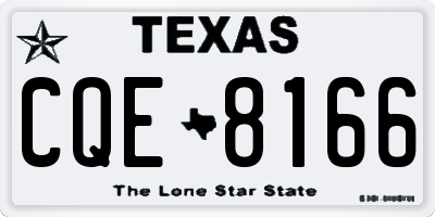 TX license plate CQE8166