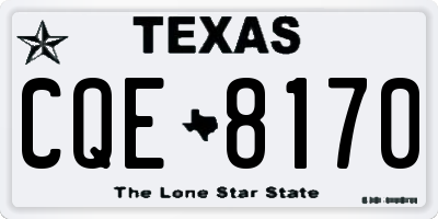 TX license plate CQE8170