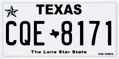 TX license plate CQE8171
