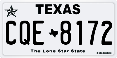 TX license plate CQE8172