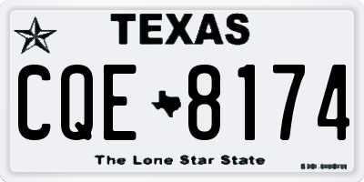 TX license plate CQE8174