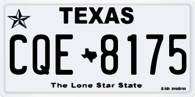 TX license plate CQE8175