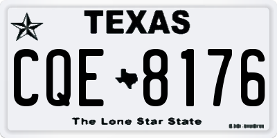 TX license plate CQE8176