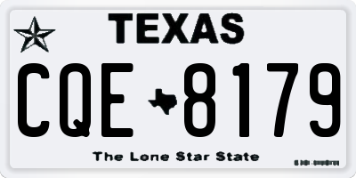 TX license plate CQE8179