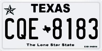 TX license plate CQE8183