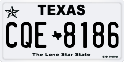 TX license plate CQE8186