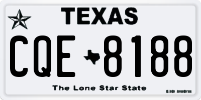 TX license plate CQE8188