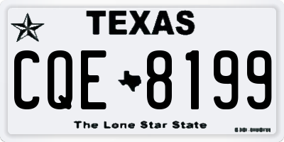 TX license plate CQE8199