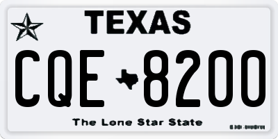 TX license plate CQE8200