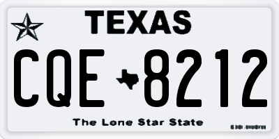 TX license plate CQE8212