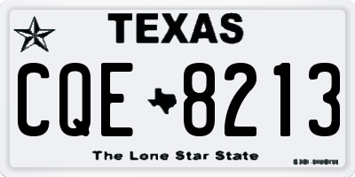 TX license plate CQE8213