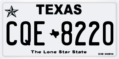 TX license plate CQE8220