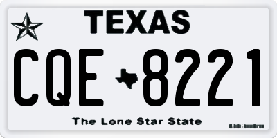 TX license plate CQE8221