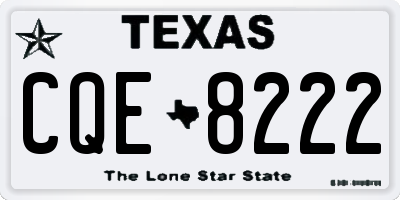 TX license plate CQE8222