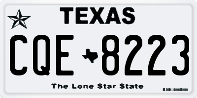 TX license plate CQE8223