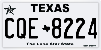 TX license plate CQE8224