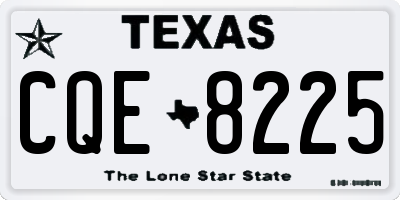 TX license plate CQE8225
