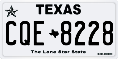 TX license plate CQE8228