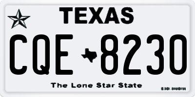 TX license plate CQE8230