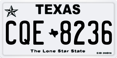 TX license plate CQE8236
