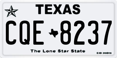 TX license plate CQE8237